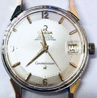 Vintage Omega Constellation Watch Pie Pan Capped Automatic Mens Running 9