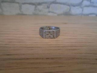 Ww2 Rare Ring With A Cross Trench Art,  From The German Bunker Of Stalingrad.