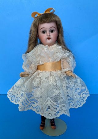 Small (8 ") Antique Bisque Head Walking Doll - Kammer & Reinhardt