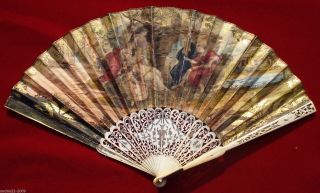 Fan Eventail Important Sticks And Paper Hand Fan Xviii St