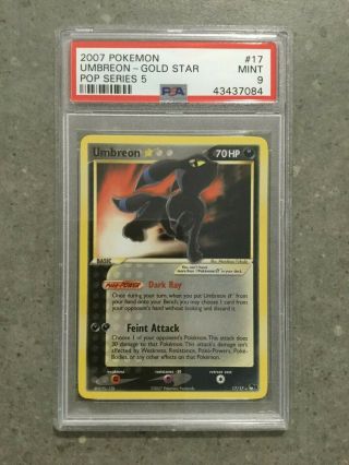 Pokemon Tcg Cards Umbreon Gold Star 17/17 Pop5 Ultra Rare Psa 9