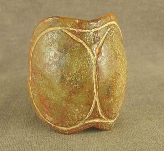 Chinese Hongshan Jade With Carved Turtle Shell Pendant
