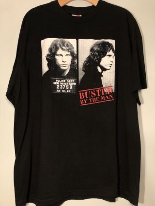 Rare Jim Morrison The Doors " Busted By The Man " Vintage T - Shirt