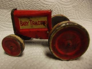 Tin Litho Toy Animate Baby Tractor