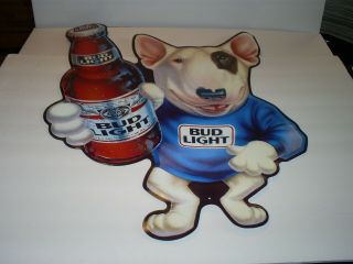 Vintage And Rare 1989 Spuds Mackenzie Tin Beer Sign
