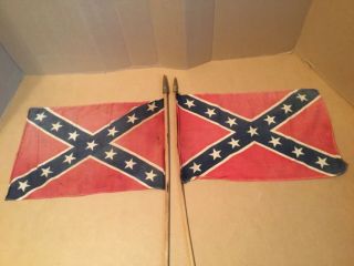 2 VINTAGE UNIVERSITY OF MISSISSIPPI Ole Miss REBELS FOOTBALL STADIUM FLAGS 4