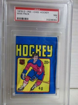 1979 O - Pee - Chee Hockey Wax Pack Psa Nm 7 Nhl Cards Rare Population 60