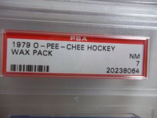 1979 O - Pee - Chee Hockey Wax Pack PSA NM 7 NHL Cards Rare Population 60 3