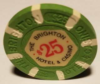 Brighton Casino $25 Chip Atlantic City Nj 1st Edition Mintage Ultra Rare Unc