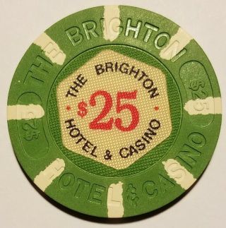BRIGHTON CASINO $25 CHIP ATLANTIC CITY NJ 1st EDITION MINTAGE ULTRA RARE UNC 5