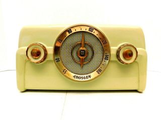 Vintage Near Crosley Mid Century Antique Dashboard Motif Radio &