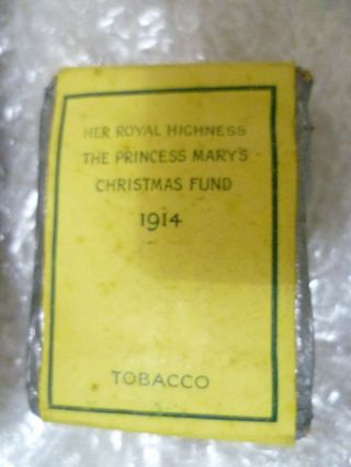1914 Princess Mary Christmas TIN with TOBACCO & PIPE ANTIQUE 4
