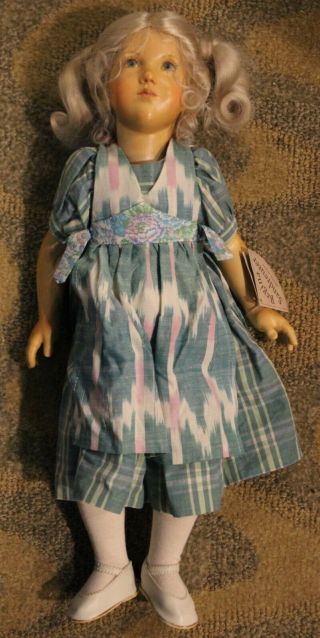 Rare Regina Sandreuter Handcrafted,  Multi - Jointed Wooden Doll (signed)
