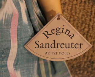 Rare Regina Sandreuter Handcrafted,  Multi - Jointed Wooden Doll (Signed) 3