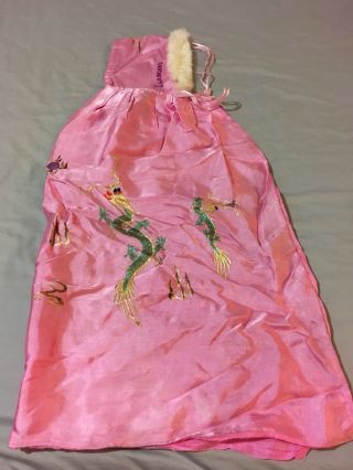 Vintage Chinese Embroidered Child’s Hooded Cape,  Pink