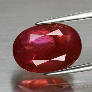 Certificate Inc.  Big Rare 5.  04ct 11.  7x8mm Oval Natural Unheated Red Ruby