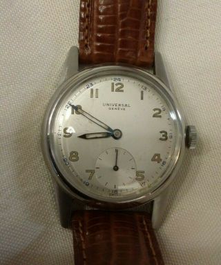 Vintage Universal Geneve Watch,  Sub - Seconds,  Cal 128