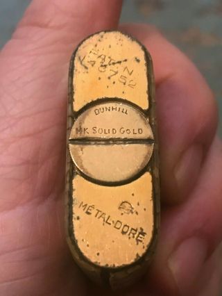 Vintage 1920s Dunhill Unique Petrol Lighter Shagreen Wrapped 14k Gold 5