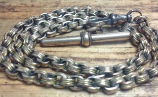 Antique 9k Solid Gold 15 " Pocket Watch Chain 25.  1g.  (e8)
