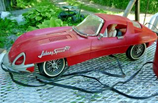 1966 Vintage 21 " Jaguar Xke Topper Johnny Speed With Driver Rc Controller Parts