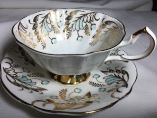 Queen Anne Bone China Scalloped Cup And Saucer England