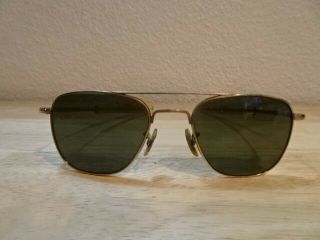 Vintage American Optical " Ao " 1/10 - 12k Gf.  Pilot Aviator Sunglasses