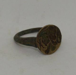 Quality Ancient Roman Greek Bronze Seal Ring - Circa 100ad - 01