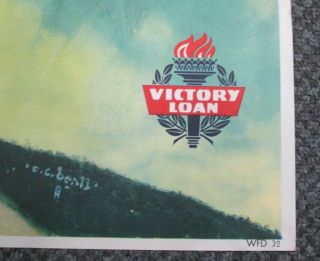 Large FDR Victory Loan 1945 - World War II - Propaganda Poster 3