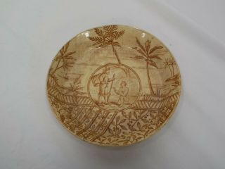 Rare Antique Bowl Marked Jg Crusoe Late Mayers 1800’s Brown Transferware