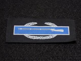 Post - Wwii Us Army Cib Combat Infantry Badge Bevo Patch - German Made