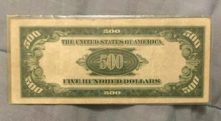 1934 A 500$ U.  S.  Federal Reserve Note Fine/VF Serial C00051979 Rare 2