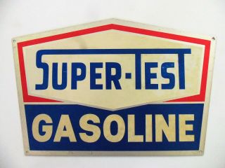 Rare Vintage Oil Gas Sign Test Gasoline Pump Plate 1950s 1960s Racing Fuel