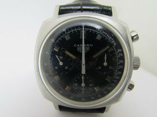 Vintage Heuer Camaro Steel Chronograph Men Watch