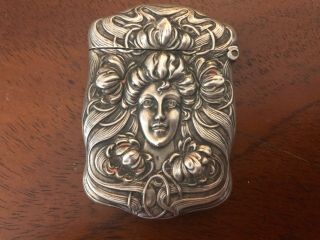 Art Nouveau Sterling Silver Repousse 