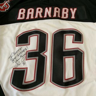 Buffalo Sabres CCM Vintage 90 ' s White Goat Head Jersey Matthew Barnaby AUTOGRAPH 8
