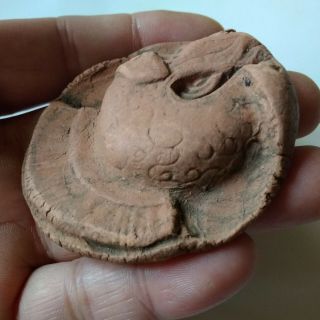 Authentic Roman terracotta seal plaque w/bust of Legionary Warrior with Helmet 4