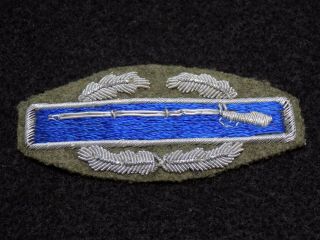 Late Wwii Us Army Cib Combat Infantry Badge Bullion Patch - European Made