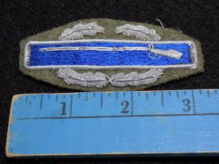 Late WWII US Army CIB Combat Infantry Badge Bullion Patch - European Made 3