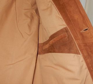 Vintage Mens L.  L.  LL Bean Brown Leather Suede Jacket Coat Size L Large 3