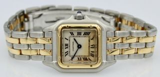 Vintage Cartier Panthere 18K Gold And Stainless Steel Watch 5