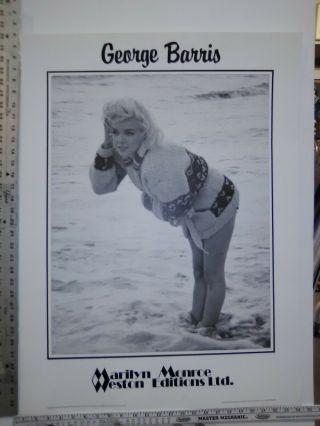 Marilyn Monroe 24 " X32 " George Barris Last Photo Shoot Vintage Lithograph Poster