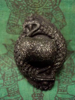 Lingam Ouroboros Naga Snake Eat Tail Infinity Magic Charm Sex Luck Thai Amulet
