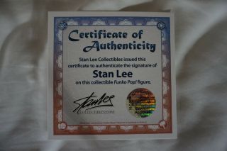 Funko Pop Stan Lee Silver 03 Signed Autograph Certificate Of Authenticity RARE 8
