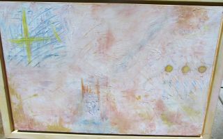 EXCEPTIONAL VINTAGE LARGE ABSTRACT MID CENTURY MODERN MODERNIST PAINTING 2