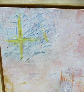 EXCEPTIONAL VINTAGE LARGE ABSTRACT MID CENTURY MODERN MODERNIST PAINTING 4