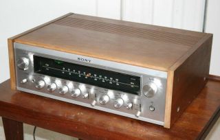 Vintage SONY STR - 7055 Stereo Receiver.  Wood Cabinet JAPAN.  Powerful Sound 2