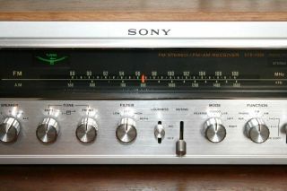 Vintage SONY STR - 7055 Stereo Receiver.  Wood Cabinet JAPAN.  Powerful Sound 4