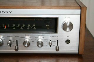 Vintage SONY STR - 7055 Stereo Receiver.  Wood Cabinet JAPAN.  Powerful Sound 5
