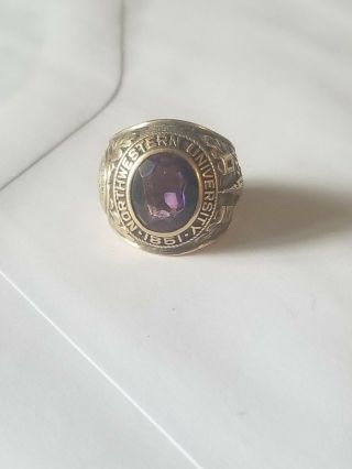 Vintage 10k 1960 Northwestern University Class Ring