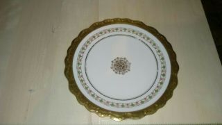 Antique Blakeman & Henderson Limoges France Porcelain Plate Gold Gilding 9.  5” 2